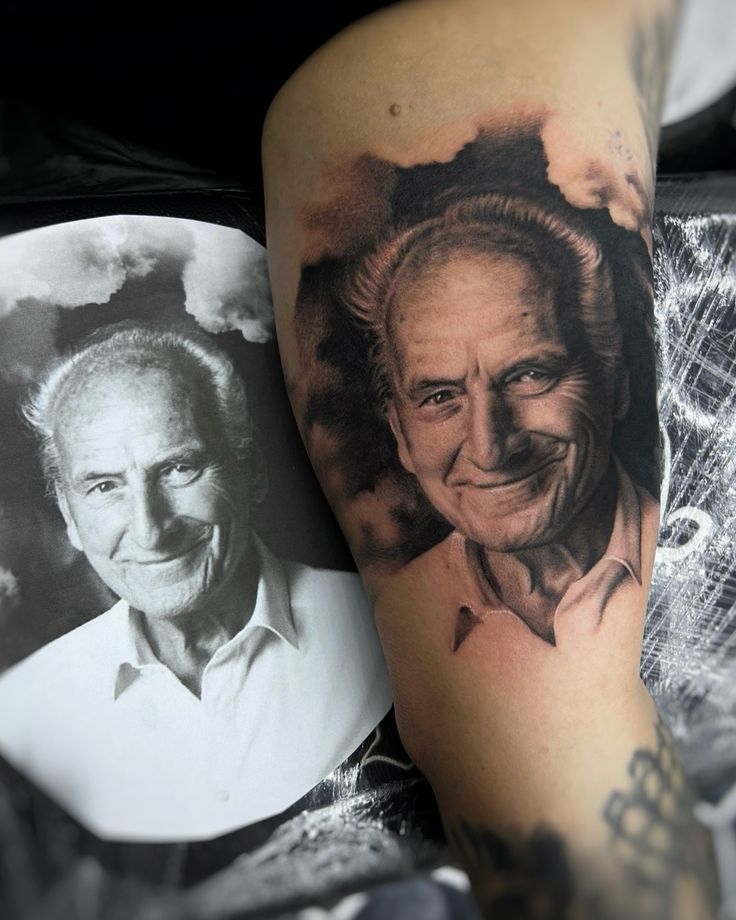 Realistic portrait tattoo